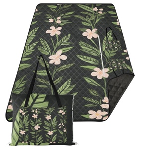 Bolsa de Diseño Aloha con Motivos Hawaianos, Fácil de Transportar, Manta de Playa, Impresión Puakenikeni, Bolsa para Picnic - Product Image 1