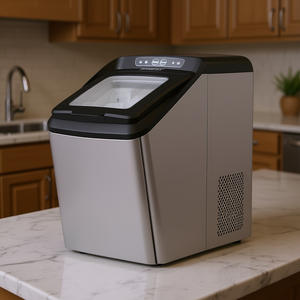 Máquina de Hielo Diaria de Acero Inoxidable de 30 Libras para Encimera con Autolimpieza y Recarga Automática de Agua, Electrodoméstico de Cocina - Product Image 2