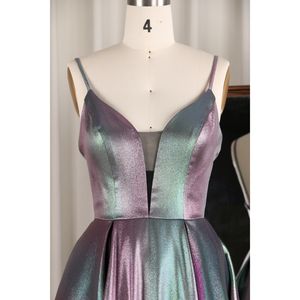 Luxe moderne a-ligne Chic Corset robe nouveau <span class=keywords><strong>dégradé</strong></span> étoile soirée col en v robe Banquet haut de gamme tempérament longueur au sol - Product Image 5