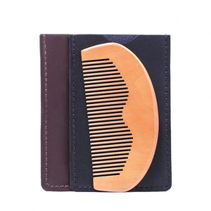 Peine de Barba de Madera Ecológico con Logotipo Personalizado, Peine de Dientes Anchos de Alta Calidad para Hombre - Product Image 4