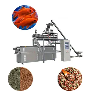 אוטומטי 500-1000kg/h טביעת צף דגי מזון ייצור קו ביצוע מכבש מכונת