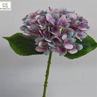 Fleur de mariage artificielle, toucher réel, hortensia, grandes fleurs d'hortensia, latex, multicolore, hortensia géant