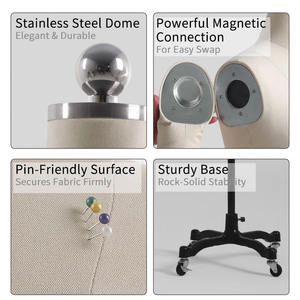 Mannequin de robe demi-corps pour femme en gros Mannequin réglable modèle de couture en mousse pour présentoir de vêtements de tailleurs de mode - Product Image 4