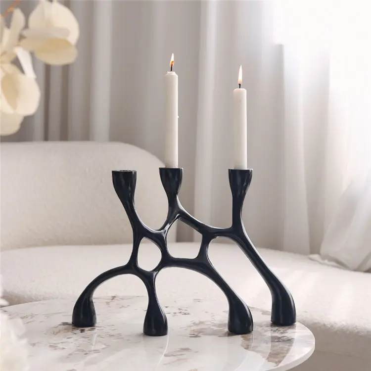 3 Arm Resin Centerpieces Candle Holder For Wedding Table Candelabra