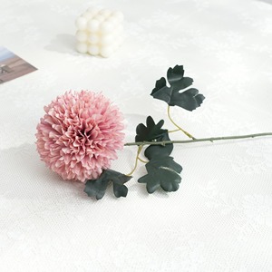 MSH Crisantemo Artificiale a Stelo Singolo con Globi Spinosi, Colore Viola Scuro - Product Image 4