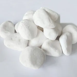 Декоративный камень, белоснежная галька, ландшафтный белый камень