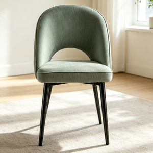 Silla <span class=keywords><strong>de</strong></span> Comedor Contemporánea Tapizada en Terciopelo con Patas <span class=keywords><strong>de</strong></span> Metal Dorado, <span class=keywords><strong>Sillas</strong></span> <span class=keywords><strong>de</strong></span> Comedor Beige para el Hogar, Sala <span class=keywords><strong>de</strong></span> Estar, Cocina - Product Image 4