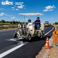 Machine de marquage routier sans air à peinture froide de type entraînement central ACE AC-MSAL-I/II, pompe à moteur essence haute efficacité réglable