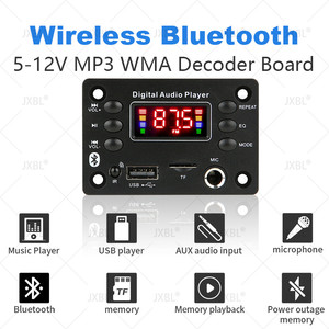 Dc 5V 12V <span class=keywords><strong>Bluetooth</strong></span> 5.0 MP3 WMA WAV APE Bảng Giải Mã rảnh tay âm thanh xe hơi Micro USB TF FM Đài phát thanh MP3 âm nhạc loa - Product Image 5