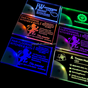 Custom LED Flashing Business Card Acrylic Cut <strong>Invitations</strong> Business Name <strong>Party</strong> Decorations Flashing LED Name Business Card - Product Image 1