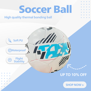 Ballon de football professionnel en PU taille 5 personnalisé pour l'entraînement des élèves du primaire et du collège pour les sports d'équipe - Product Image 1