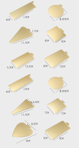 100pcs/set Golden Silver Mousse Mat Cake Base Boards Paper Board Shape <strong>Dessert</strong> <strong>Tray</strong> - Product Image 3