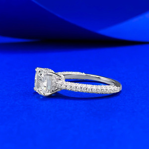 Nouvelle bague en argent S925 pour femme, forme d'oreiller, fleur de glace blanche, accessoires de <span class=keywords><strong>mariage</strong></span> - Product Image 2