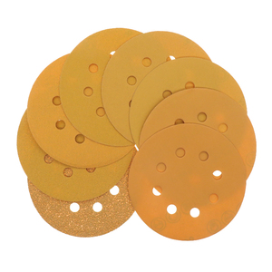 กระดาษทรายแบบมีแถบตีนตุ๊กแก ขนาด 5 นิ้ว 125 มม. 8 รู สีทอง สำหรับขัดแห้งหรือขัดเปียก ใช้กับโลหะ ไม้ และงานขัดเงา<span class=keywords><strong>รถ</strong></span>ยนต์ - Product Image 5