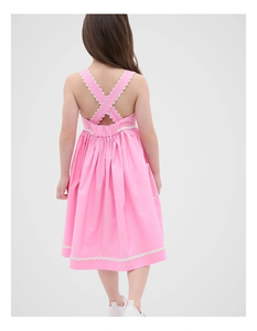 Hermoso Vestido de Verano de Algodón para Niñas con Estilo Decorativo, Sensación Ligera y Comodidad Transpirable para la Moda Diaria - Product Image 5