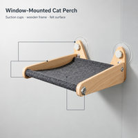 Lit pour chat moderne et luxueux avec cadre en bois pour une utilisation en extérieur, lit pour chat, chaise longue pour chat, lit pour chat en bois, lit pour chat de fenêtre