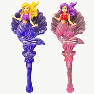 Baguette <span class=keywords><strong>lumineuse</strong></span>, baguette de sirène scintillante, coquille brillante, baguette magique de sirène, jouets pour enfants - Product Image 2
