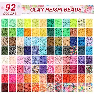 Clay Heishi Beads 92 Colors 8100 Pieces Flat Round For Jewelry Making DIY Craft Accessories - Product Image 1