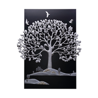 Nouvelle Collection : Décoration Murale 3D Écologique pour Salon – Peinture Arbre Doré avec Feuilles pour Fond de Canapé