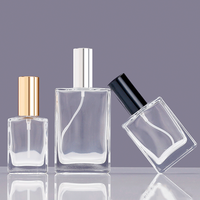 Emballage de bouteille de parfum personnalisé de haute qualité 30ml 50ml 100ml bouteille de parfum de parfum carré plat de luxe