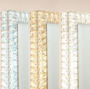 Fabrieksgroothandel gebroken diamant LED verlichte staande spiegel creatieve vierkante kaptafelspiegel kristallen spiegel met LED - Product Image 5