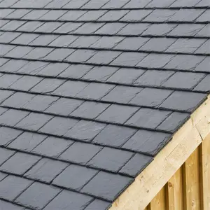 High Quality Black Stone Slate Roof Tiles For Villa Apartment Farmhouse School Mall Office Building