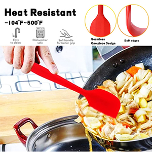 Espátulas de silicona de grado alimenticio para cocina, espátula de pastelería de goma antiadherente resistente al calor para pastel, crema, utensilio de cocina - Product Image 4