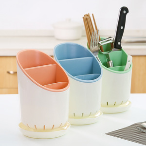 Multifunctional <b>Kitchen</b> Knife Holder With Tray Oval Draining Rack For <b>Kitchen</b> <b>Storage</b> - Product Image 3