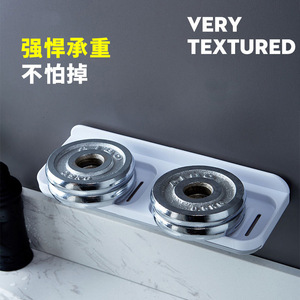 Porte-savon rectangulaire minimaliste à fixer au mur avec ventouse et plateau de drainage pour salle de bain - Product Image 4