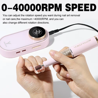 Perceuse à ongles électrique 40000 tr/min, machine de manucure professionnelle avec moteur sans balais, ensemble de ponçage pour ongles, équipement de polissage pour salon de manucure