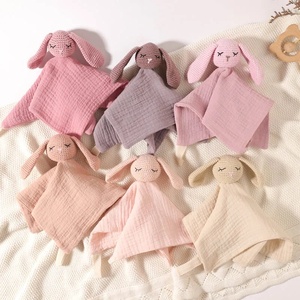 Serviette douce en forme de lapin pour bébé, couverture, jouet de sommeil, serviette de bain, bavoir, tissu d'épaulette, <span class=keywords><strong>doudou</strong></span>, motif lapin de dessin animé pour enfants - Product Image 2
