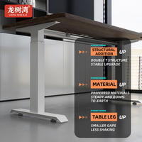 Bureau de travail ergonomique électrique, table de bureau, bureau réglable en hauteur pour le travail