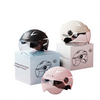Nouveau Casque de Moto Électrique Certifié 3C Norme Nationale en ABS avec Visière Transparente Hommes Femmes Protection Multi-Couches Tête et Nuque