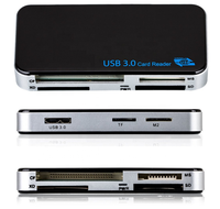 Meilleures ventes – Lecteur de cartes externe USB 3.0 haute vitesse tout-en-un, garantie 12 mois, compatible CF/XD/SD/MMC/SM, certifié CE RoHS – Approvisionnement direct usine