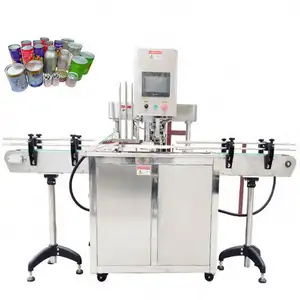 Automatic Food Cans Seamer Drinks Beverage Round Can Seaming Tin Can Capping Sealing Machine