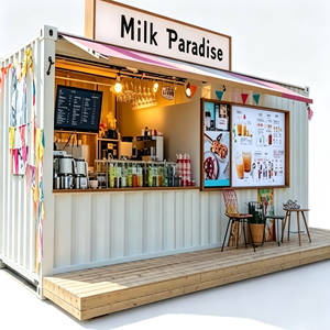 Conteneur extensible écologique personnalisé, bureau mobile extérieur, <span class=keywords><strong>restaurant</strong></span>, bar pour utilisation en food truck, panneau sandwich en acier durable - Product Image 1