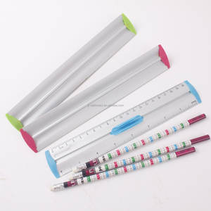Logo personalizzato all'ingrosso 20/30cm righello in alluminio con matita matematica <span class=keywords><strong>geometria</strong></span> per ufficio scuola forniture di cancelleria per bambini studenti - Product Image 6