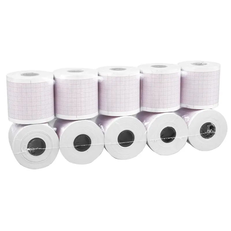 China Factory Supply Thermal Chart Paper Red Grid ECG EKG Print Paper Rolls