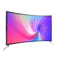 Televisor Inteligente Android LED Curvo de 55 Pulgadas con Resolución 4K para una Frecuencia de Actualización de 60Hz, Carcasa Negra, Uso en Hoteles, HDTV, Precio de Fábrica