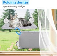 Hamac pour chat à ventouse pour fenêtre, hamac pour chat suspendu au verre, hamac pour chat pliable, fournitures pour animaux de compagnie pour toutes les saisons