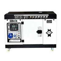 Einphasiger 15kVA Dieselgenerator mit Autostart, Tragbarer Notstromgenerator, Geräuscharmer Typ mit ATS verfügbar