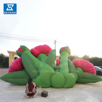 Roses géantes gonflables rose pâle pour la décoration d'événements de mariage