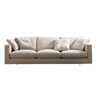 Sofá Moderno Sencillo Minimalista Especial de Plumas Diseño de Sofá Blanco Muebles para Sala de Estar