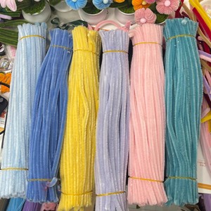 Pembersih Pipa Chenille Tebal Berkualitas Profesional, Batang Chenille untuk Bunga, Kawat Chenille Berbulu, Hadiah Unik - Product Image 6