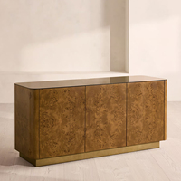 Buffet/Credenza Moderne en Noyer Massif Style Luxe Discret pour Salon, Salle à Manger, Maison Moderne, Loft Urbain