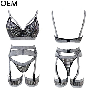 Nouveau Design rétro personnalisé imprimé léopard deux pièces Lingerie femmes Sexy X-Large Lingerie <span class=keywords><strong>Dame</strong></span> Sexy <span class=keywords><strong>Mature</strong></span> Tube Lingerie ensemble - Product Image 6