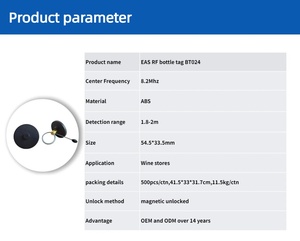 EAS an ninh RF chai <span class=keywords><strong>tag</strong></span> chống trộm từ <span class=keywords><strong>8.2MHz</strong></span> <span class=keywords><strong>tag</strong></span> <span class=keywords><strong>8.2MHz</strong></span> chống trộm cứng thẻ an ninh - Product Image 3
