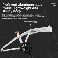 Vélo pliant en alliage d'aluminium pour adultes, femmes, collégiens - Ultraléger, portable, amortissant, petites roues, double frein à disque