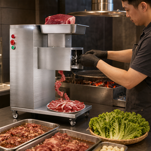 Machine <span class=keywords><strong>de</strong></span> transformation <span class=keywords><strong>de</strong></span> la viande, trancheuse industrielle avec convoyeur pour l'usine agroalimentaire, pour la découpe et le contrôle des portions - Product Image 5