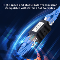 Acoplador RJ45 conector Ethernet adaptador hembra a hembra Cat6 Cat5e Cat5 extensor de Cable en línea para extensión de red